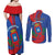 Personalized Costa Rica San José Couples Matching Off Shoulder Maxi Dress and Long Sleeve Button Shirt Ad Meliora - Wonder Print Shop