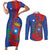 Personalized Costa Rica San José Couples Matching Short Sleeve Bodycon Dress and Long Sleeve Button Shirt Ad Meliora - Wonder Print Shop