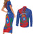 Personalized Costa Rica San José Couples Matching Short Sleeve Bodycon Dress and Long Sleeve Button Shirt Ad Meliora - Wonder Print Shop