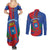 Personalized Costa Rica San José Couples Matching Summer Maxi Dress and Long Sleeve Button Shirt Ad Meliora - Wonder Print Shop