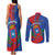 Personalized Costa Rica San José Couples Matching Tank Maxi Dress and Long Sleeve Button Shirt Ad Meliora - Wonder Print Shop