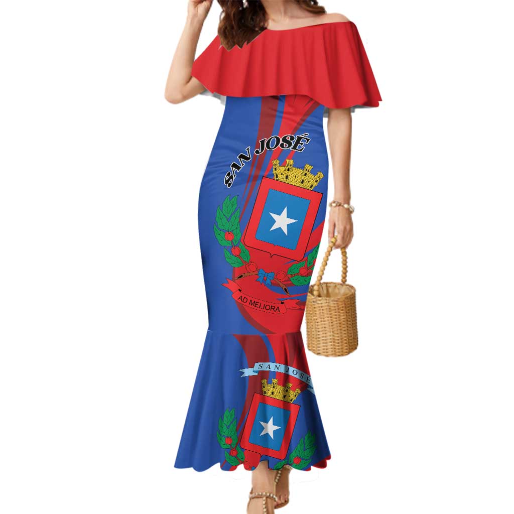 Personalized Costa Rica San José Family Matching Mermaid Dress and Hawaiian Shirt Ad Meliora - Wonder Print Shop