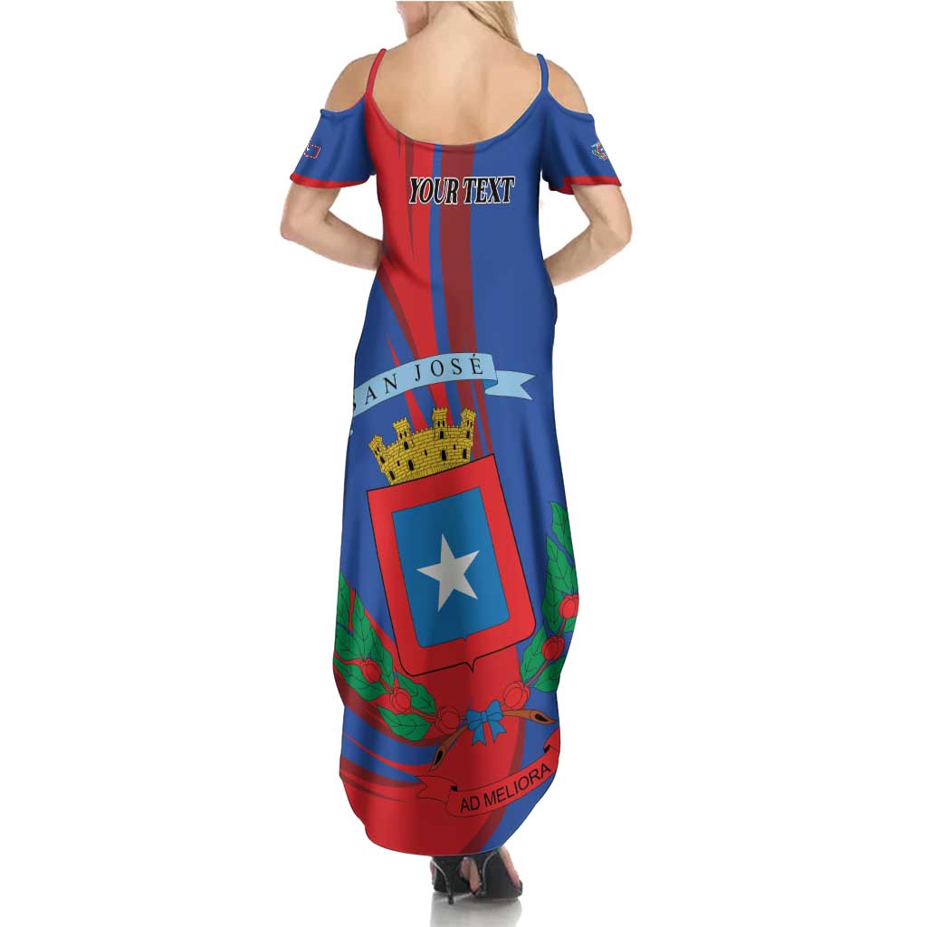 Personalized Costa Rica San José Family Matching Summer Maxi Dress and Hawaiian Shirt Ad Meliora - Wonder Print Shop