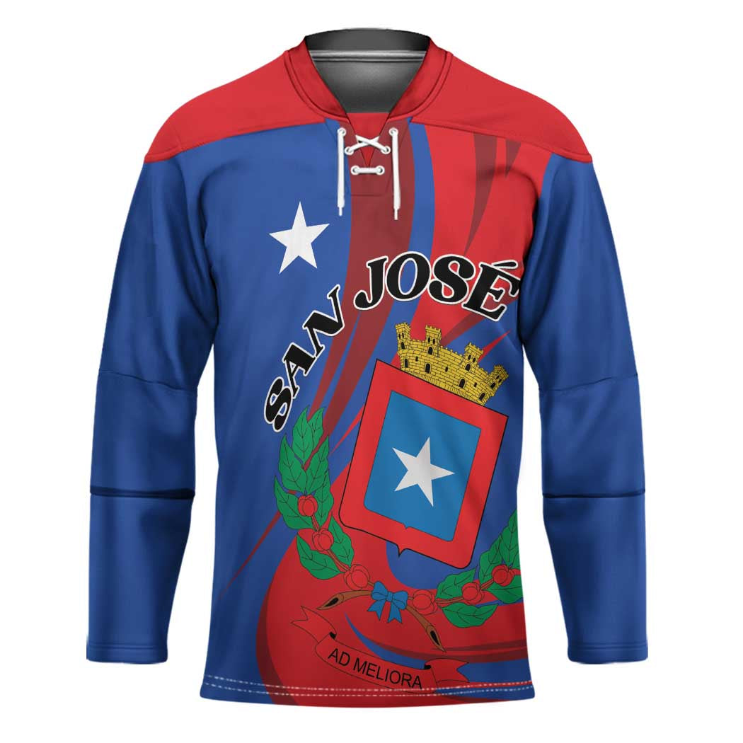 Personalized Costa Rica San José Hockey Jersey Ad Meliora - Wonder Print Shop