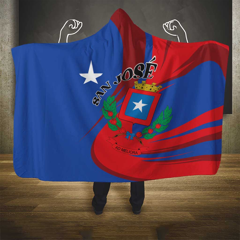 Costa Rica San José Hooded Blanket Ad Meliora - Wonder Print Shop