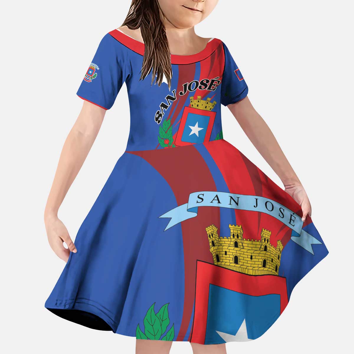Personalized Costa Rica San José Kid Short Sleeve Dress Ad Meliora - Wonder Print Shop