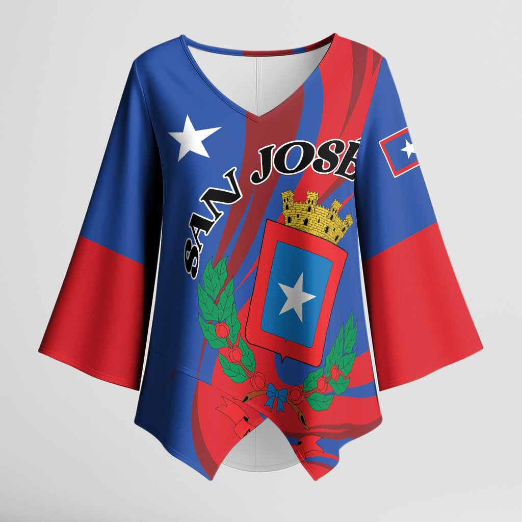 Personalized Costa Rica San José Kimono Sleeve Blouse Ad Meliora - Wonder Print Shop