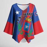 Personalized Costa Rica San José Kimono Sleeve Blouse Ad Meliora - Wonder Print Shop