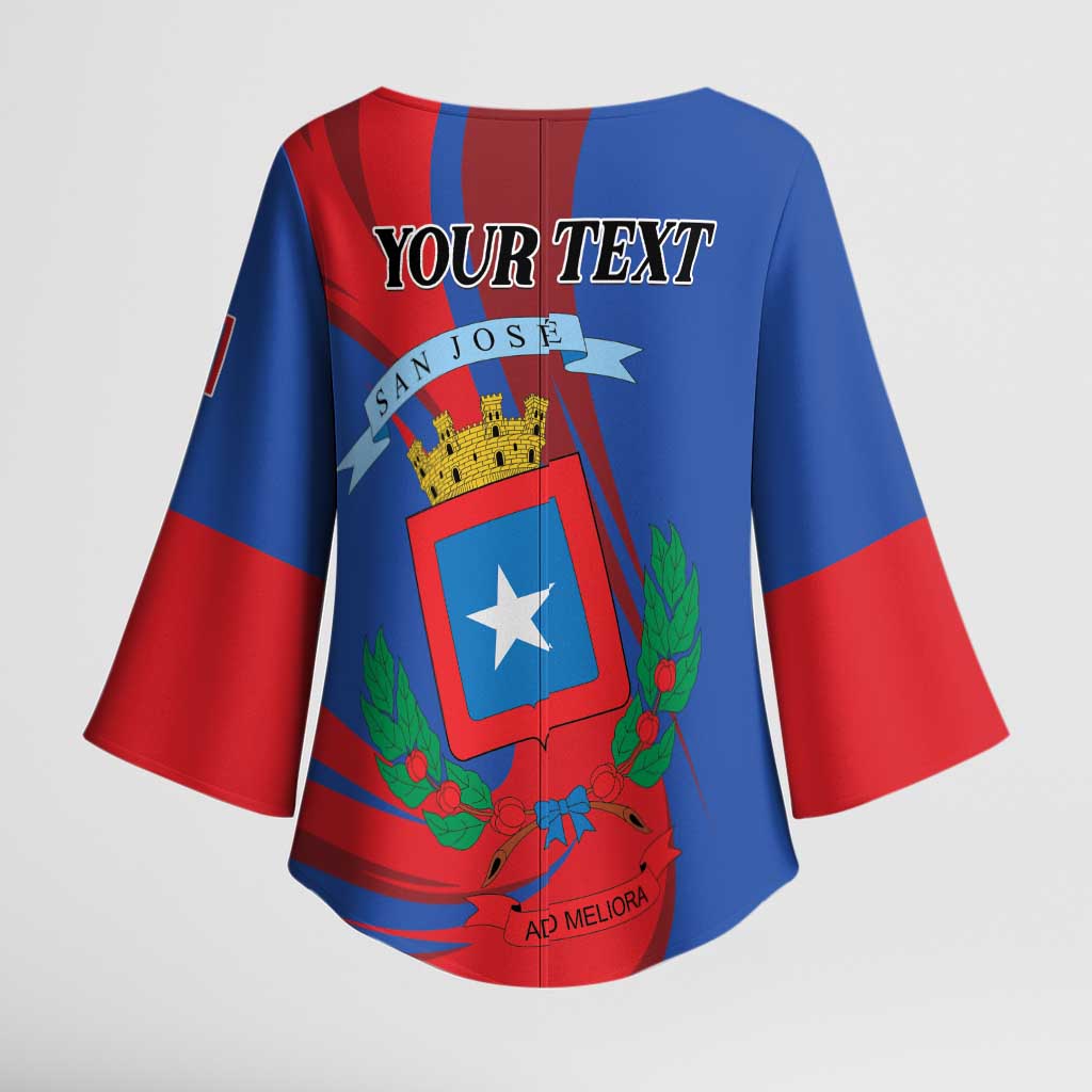 Personalized Costa Rica San José Kimono Sleeve Blouse Ad Meliora - Wonder Print Shop