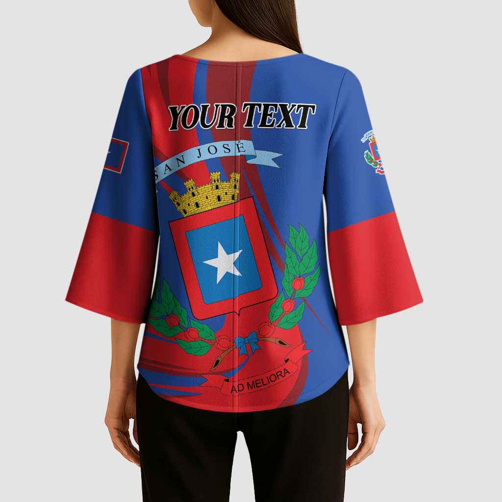 Personalized Costa Rica San José Kimono Sleeve Blouse Ad Meliora - Wonder Print Shop