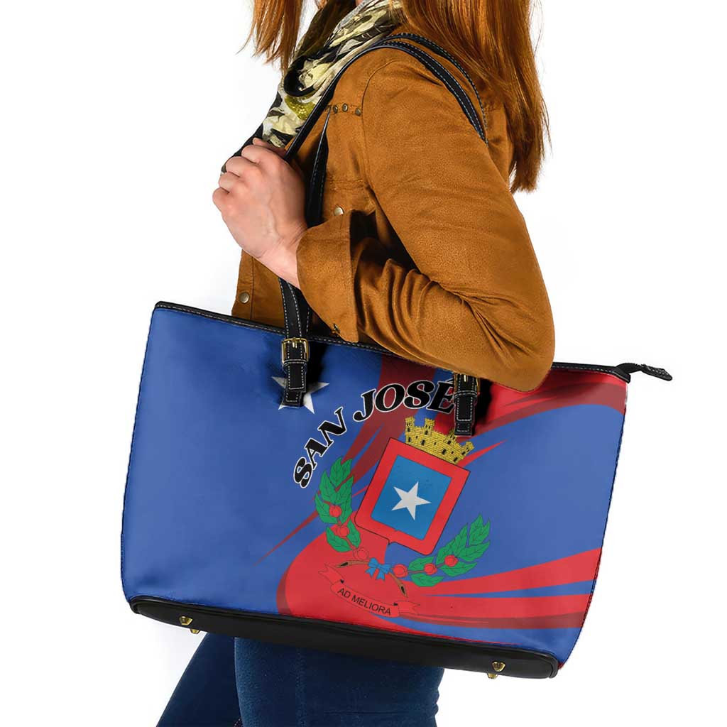 Costa Rica San José Leather Tote Bag Ad Meliora - Wonder Print Shop