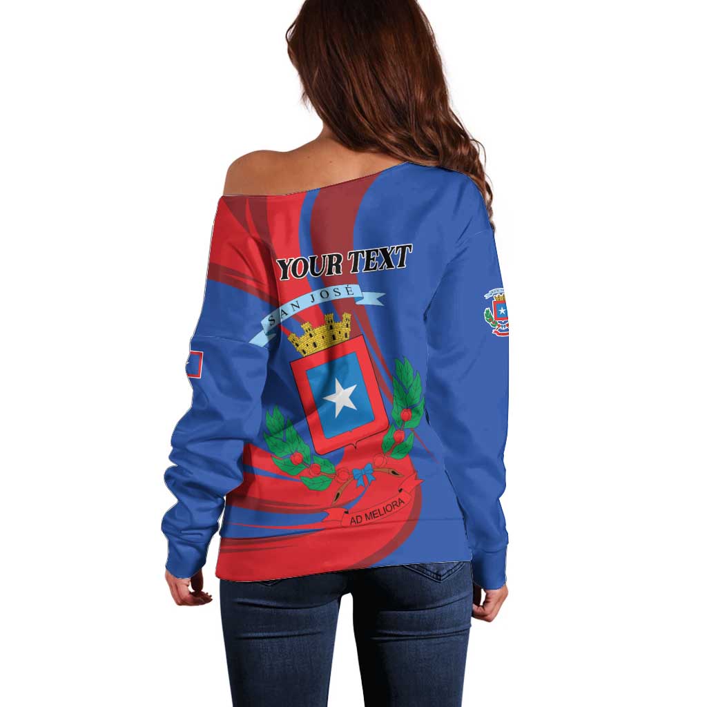 Personalized Costa Rica San José Off Shoulder Sweater Ad Meliora - Wonder Print Shop