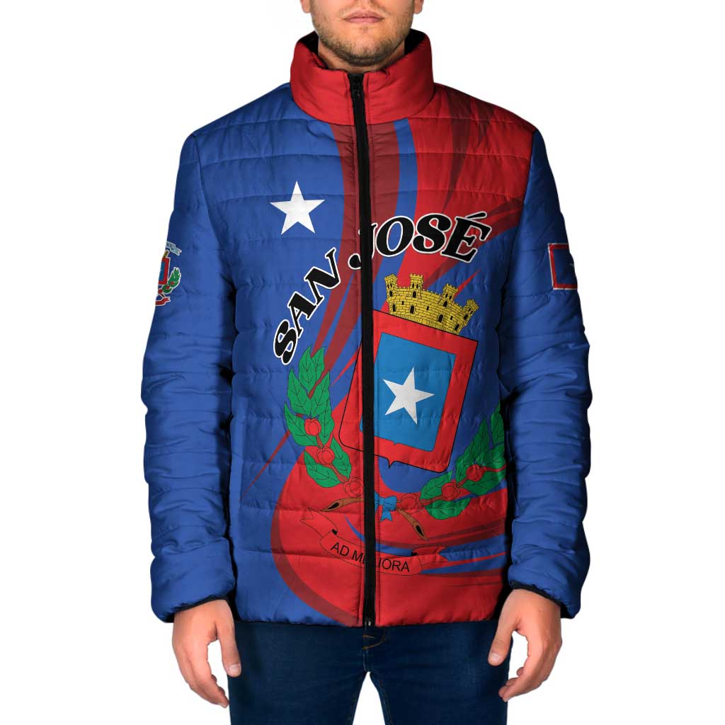 Personalized Costa Rica San José Padded Jacket Ad Meliora - Wonder Print Shop