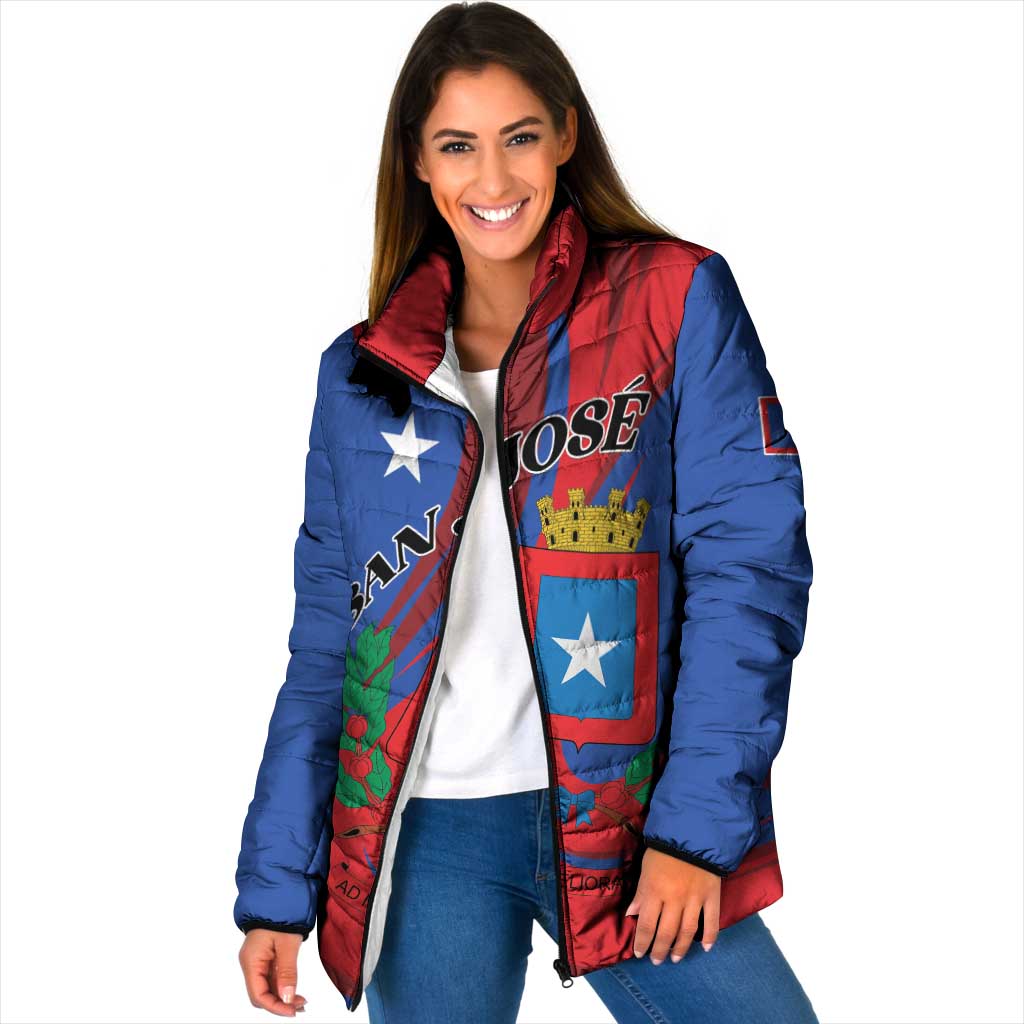 Personalized Costa Rica San José Padded Jacket Ad Meliora - Wonder Print Shop