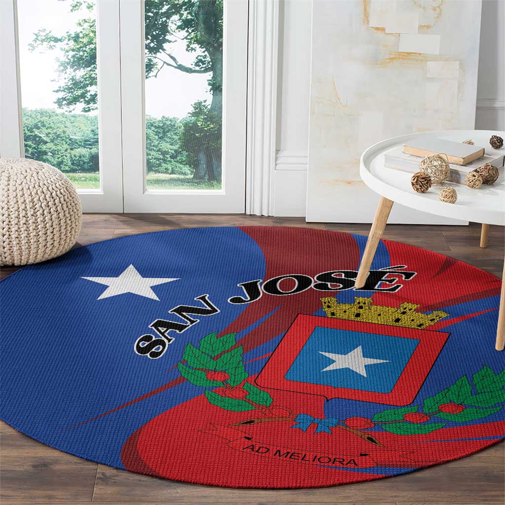 Costa Rica San José Round Carpet Ad Meliora - Wonder Print Shop