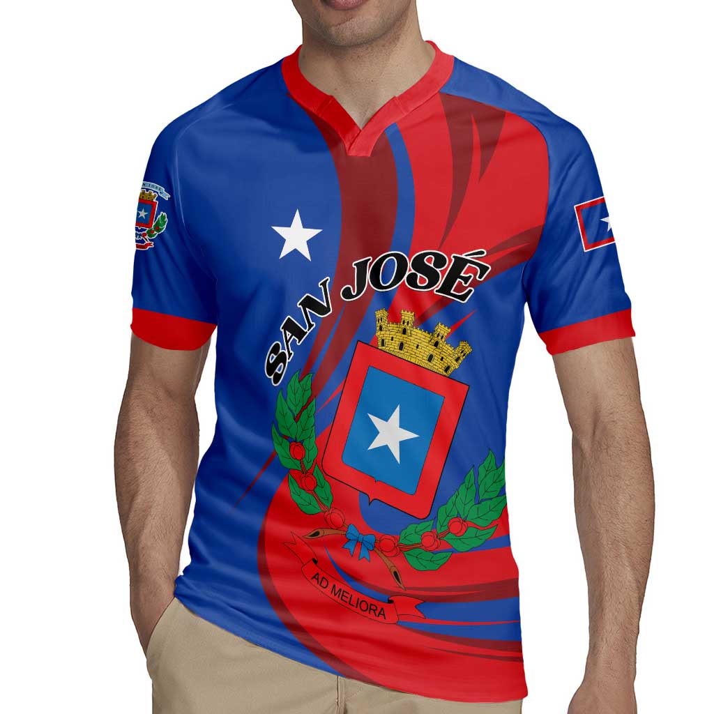 Personalized Costa Rica San José Rugby Jersey Ad Meliora - Wonder Print Shop