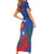Personalized Costa Rica San José Short Sleeve Bodycon Dress Ad Meliora - Wonder Print Shop