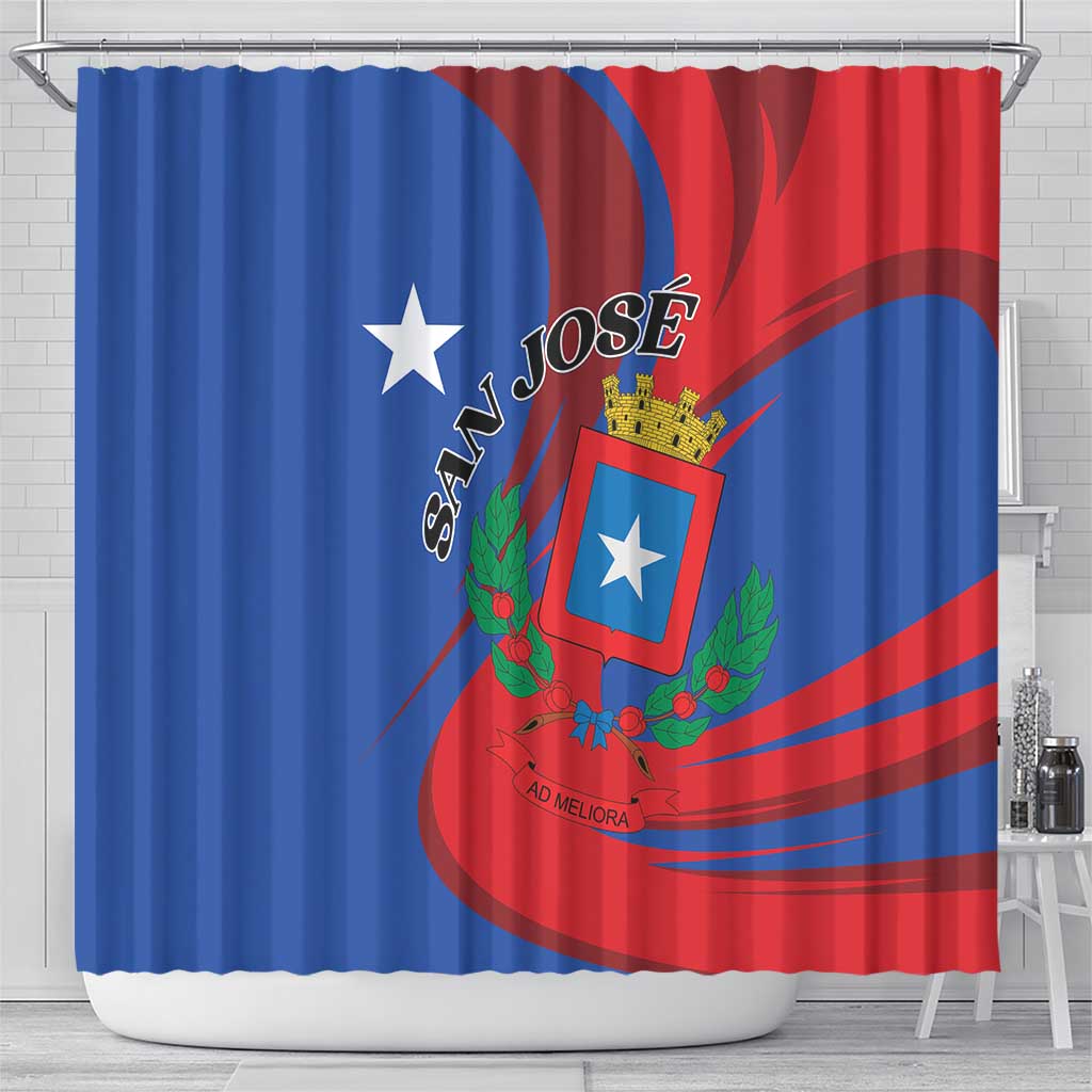 Costa Rica San José Shower Curtain Ad Meliora - Wonder Print Shop