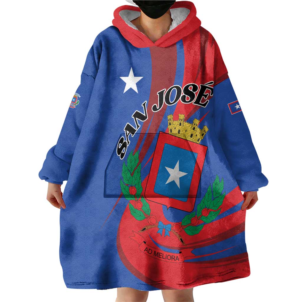 Personalized Costa Rica San José Wearable Blanket Hoodie Ad Meliora - Wonder Print Shop