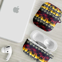 Hawaii Hibiscus Palm Tree Sunset AirPods Case Tropical Style - Wonder Print Shop