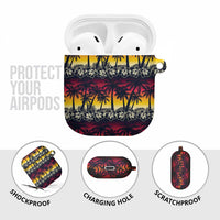 Hawaii Hibiscus Palm Tree Sunset AirPods Case Tropical Style - Wonder Print Shop