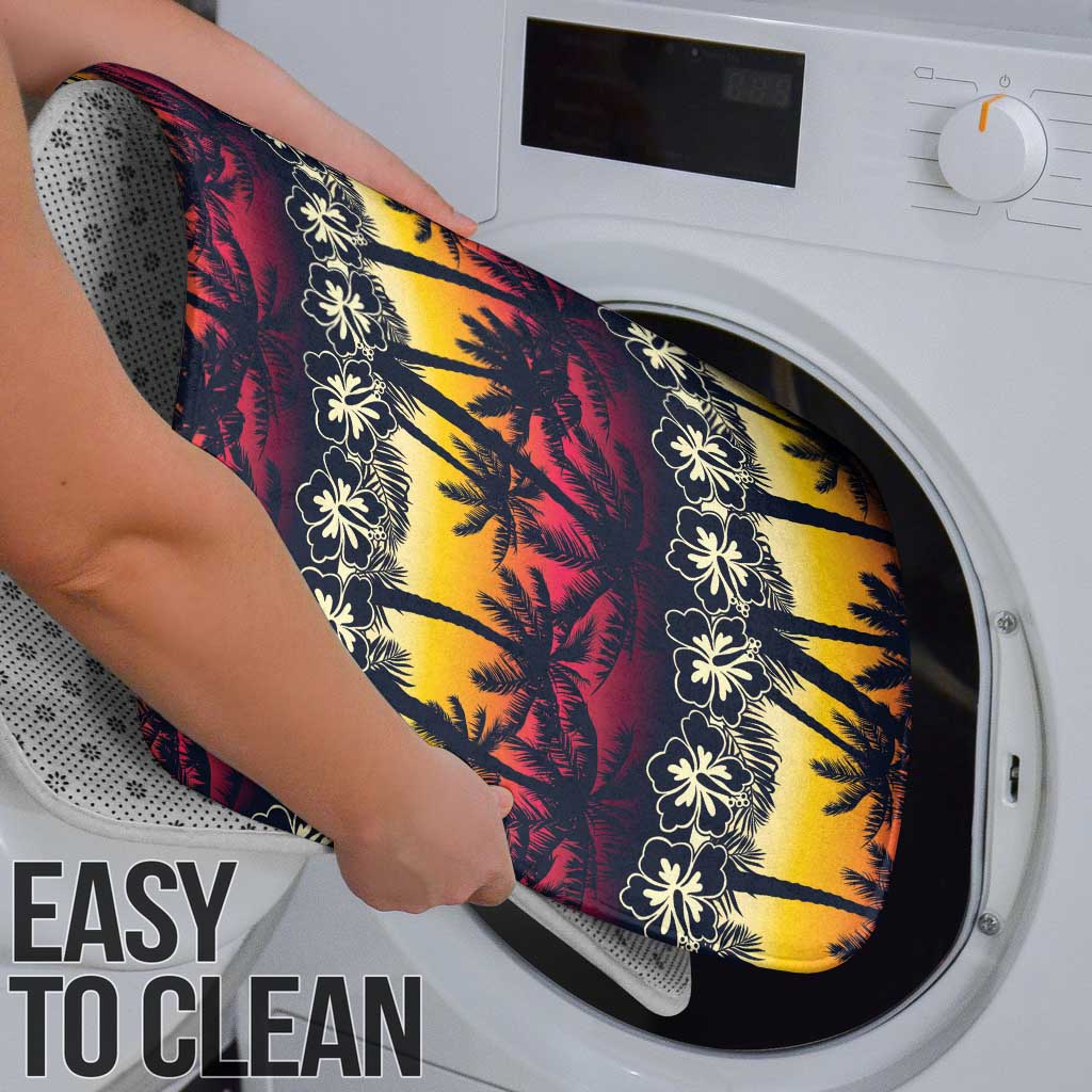 Hawaii Hibiscus Palm Tree Sunset Bathroom Set Tropical Style - Wonder Print Shop