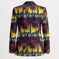 Hawaii Hibiscus Palm Tree Sunset Blazer Tropical Style - Wonder Print Shop