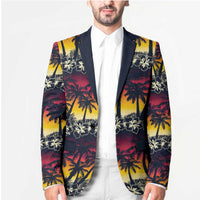 Hawaii Hibiscus Palm Tree Sunset Blazer Tropical Style - Wonder Print Shop