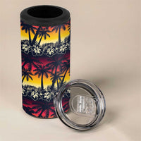 Hawaii Hibiscus Palm Tree Sunset 4 in 1 Can Cooler Tumbler Tropical Style - Wonder Print Shop