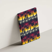 Hawaii Hibiscus Palm Tree Sunset Canvas Wall Art Tropical Style - Wonder Print Shop