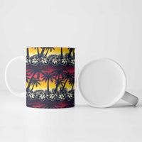 Hawaii Hibiscus Palm Tree Sunset Ceramic Mug Tropical Style - Wonder Print Shop