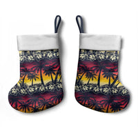 Hawaii Hibiscus Palm Tree Sunset Christmas Stocking Tropical Style - Wonder Print Shop