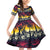 Hawaii Hibiscus Palm Tree Sunset Family Matching Off Shoulder Short Dress and Hawaiian Shirt Tropical Style - Wonder Print Shop