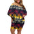 Hawaii Hibiscus Palm Tree Sunset Family Matching Off Shoulder Short Dress and Hawaiian Shirt Tropical Style - Wonder Print Shop