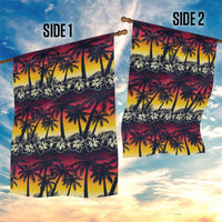 Hawaii Hibiscus Palm Tree Sunset Garden Flag Tropical Style - Wonder Print Shop