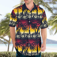 Hawaii Hibiscus Palm Tree Sunset Hawaiian Shirt Tropical Style - Wonder Print Shop