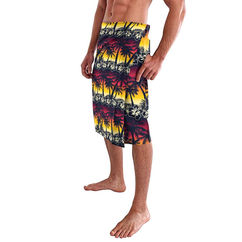Hawaii Hibiscus Palm Tree Sunset Lavalava Tropical Style - Wonder Print Shop