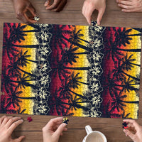 Hawaii Hibiscus Palm Tree Sunset Puzzle Tropical Style - Wonder Print Shop