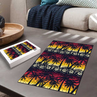 Hawaii Hibiscus Palm Tree Sunset Puzzle Tropical Style - Wonder Print Shop