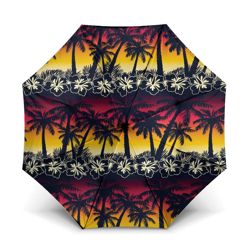 Hawaii Hibiscus Palm Tree Sunset Umbrella Tropical Style - Wonder Print Shop