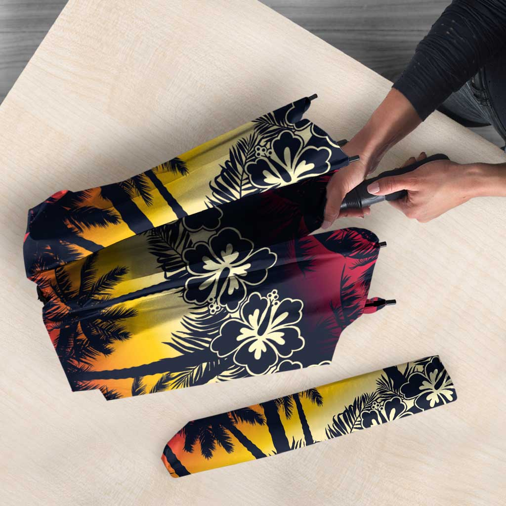 Hawaii Hibiscus Palm Tree Sunset Umbrella Tropical Style - Wonder Print Shop
