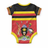 Uganda Flag Stylized Baby Onesie Jamhuri ya Uganda