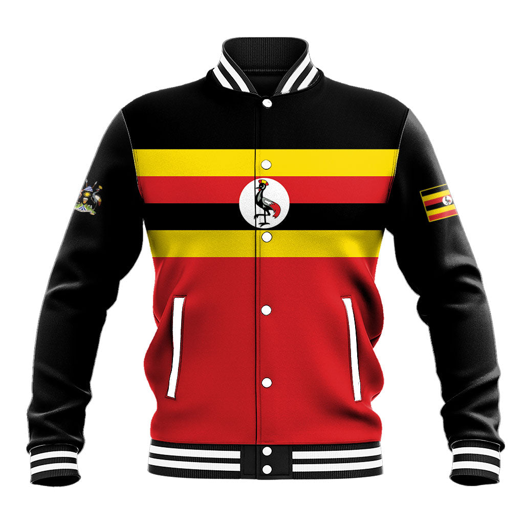 Uganda Flag Stylized Baseball Jacket Jamhuri ya Uganda
