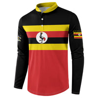 Uganda Flag Stylized Button Sweatshirt Jamhuri ya Uganda