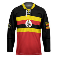 Uganda Flag Stylized Hockey Jersey Jamhuri ya Uganda