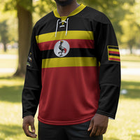 Uganda Flag Stylized Hockey Jersey Jamhuri ya Uganda