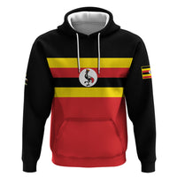 Uganda Flag Stylized Hoodie Jamhuri ya Uganda