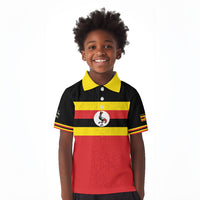 Uganda Flag Stylized Kid Polo Shirt Jamhuri ya Uganda