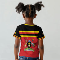 Uganda Flag Stylized Kid T shirt Jamhuri ya Uganda