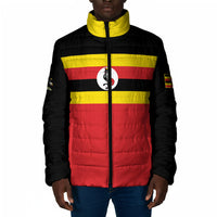 Uganda Flag Stylized Padded Jacket Jamhuri ya Uganda